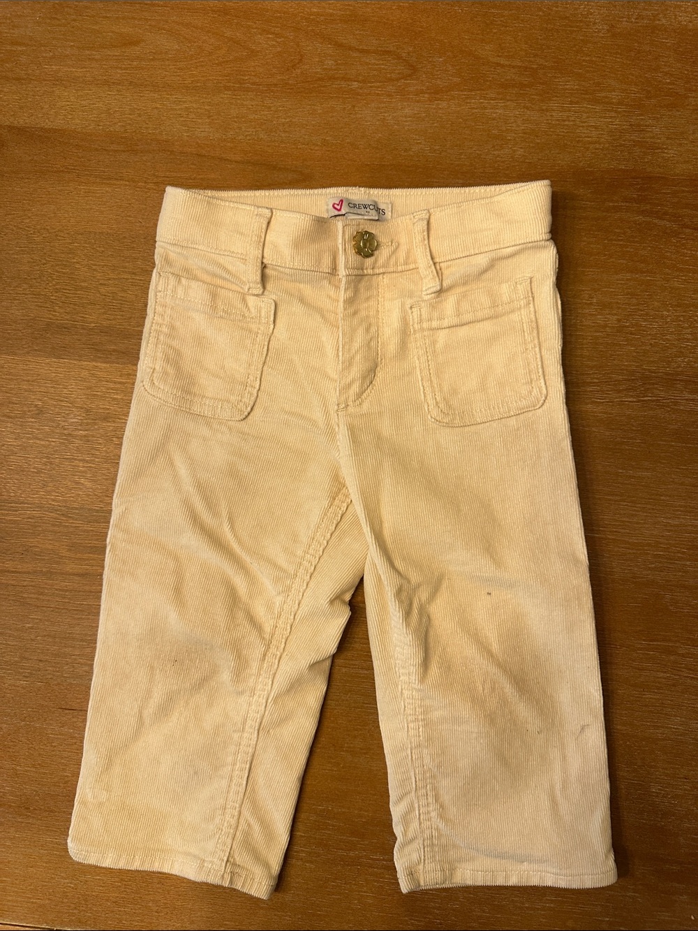 Crewcuts Cream Corduroy Pull-On Kids Pants